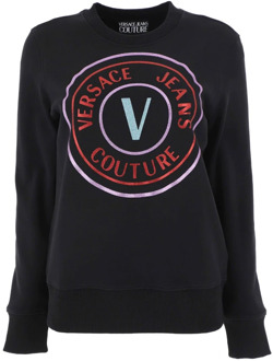 Versace Jeans Couture Katoenen Hoodie van Versace Jeans Couture Versace Jeans Couture , Black , Dames - S