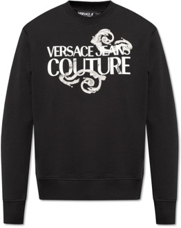 Versace Jeans Couture Katoenen sweatshirt Versace Jeans Couture , Black , Heren - 2Xl,Xl,L,M,S