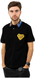 Versace Jeans Couture Korte Mouw Polo Shirt Versace Jeans Couture , Black , Heren - 2Xl,Xl,L,M,S