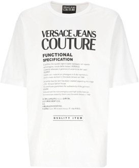 Versace Jeans Couture Korte Mouw T-shirt Versace Jeans Couture , White , Heren - 2XL