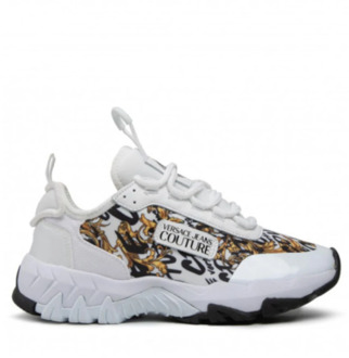 Versace Jeans Couture Logo Brush Couture Sneakers - Maat 40 Versace Jeans Couture , White , Dames - 37 Eu,38 Eu,39 EU
