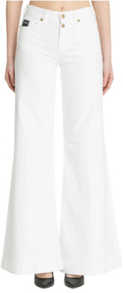 Versace Jeans Couture Logo Emblem Flared Jeans Versace Jeans Couture , White , Dames - W26,W27