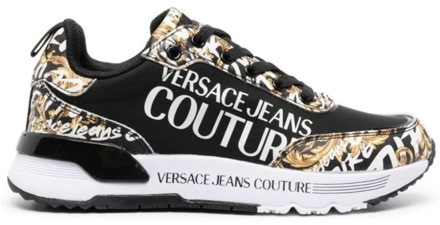 Versace Jeans Couture Logo Space Couture Sneakers Versace Jeans Couture , Black , Dames - 37 Eu,36 EU
