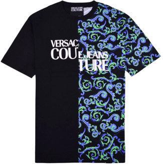 Versace Jeans Couture Luxe Logo T-Shirt voor Heren Versace Jeans Couture , Black , Heren - Xl,M,S
