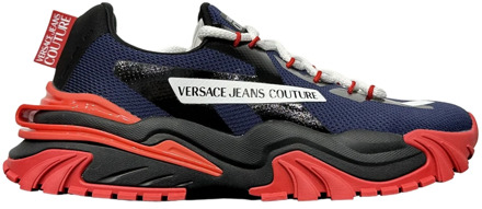 Versace Jeans Couture Marine Sneakers van Versace Jeans Couture Versace Jeans Couture , Blue , Heren - 41 Eu,40 Eu,42 EU