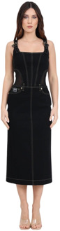 Versace Jeans Couture Maxi Dresses Versace Jeans Couture , Black , Dames - M,S,Xs,2Xs