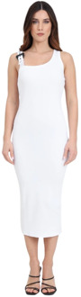 Versace Jeans Couture Midi Dresses Versace Jeans Couture , White , Dames - M,S,Xs,2Xs