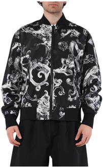 Versace Jeans Couture Omkeerbare Fantasy Print Bomber Jas Versace Jeans Couture , Black , Heren - Xl,L,M,S