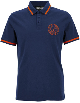 Versace Jeans Couture Polo Shirt Collectie Versace Jeans Couture , Blue , Heren - 2Xl,Xl,L,M,S,Xs,3Xl