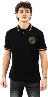 Versace Jeans Couture Polo Shirt Korte Mouw Versace Jeans Couture 76GAGT02" Zwart - XXL, S, L, XL, 3XL