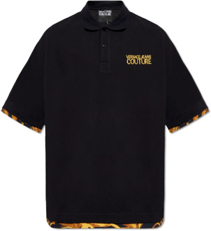 Versace Jeans Couture Polo shirt met logo Versace Jeans Couture , Black , Heren - Xl,L,M,S
