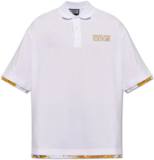 Versace Jeans Couture Polo shirt met logo Versace Jeans Couture , White , Heren - L,M,S