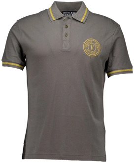 Versace Jeans Couture polos donkergroen Versace Jeans Couture , Gray , Heren - 2Xl,Xl,L,M,S
