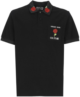 Versace Jeans Couture Premium Heren Polo Shirt Versace Jeans Couture , Black , Heren - 2Xl,Xl,L,M,S
