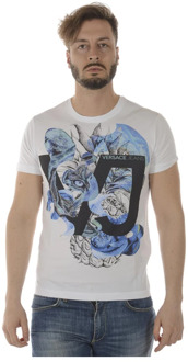 Versace Jeans Couture Print 21 Slim T-Shirt Versace Jeans Couture , White , Heren - Xl,L,S