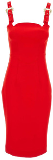 Versace Jeans Couture Rode Couture Jurk Versace Jeans Couture , Red , Dames - M,Xs,2Xs