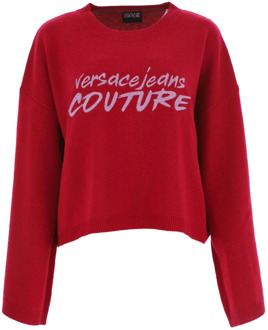 Versace Jeans Couture Rode Trui Versace Jeans Couture , Red , Dames - L,M,S,Xs