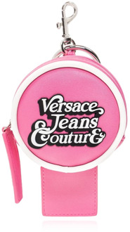 Versace Jeans Couture Roze Logo Lettering Sleutelhanger Versace Jeans Couture , Pink , Dames - ONE Size