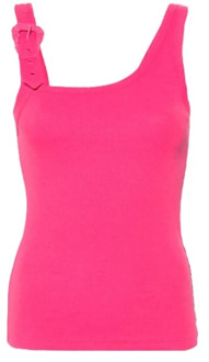 Versace Jeans Couture Sleeveless Tops Versace Jeans Couture , Pink , Dames - M,S,Xs,2Xs