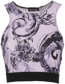 Versace Jeans Couture Sleeveless Tops Versace Jeans Couture , Purple , Dames - S,Xs,2Xs