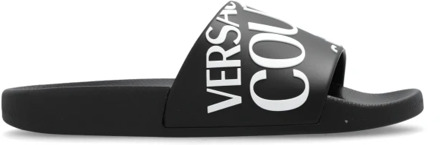 Versace Jeans Couture Slippers met logo Versace Jeans Couture , Black , Dames - 39 Eu,36 Eu,40 Eu,35 Eu,41 Eu,37 EU