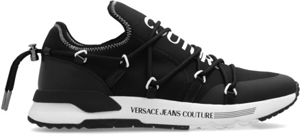 Versace Jeans Couture Sneakers met logo Versace Jeans Couture , Black , Heren - 43 Eu,40 Eu,42 Eu,41 Eu,45 Eu,44 EU