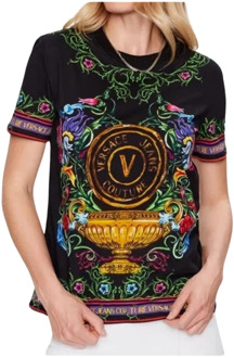 Versace Jeans Couture Stijlvol T-shirt van Versace Jeans Couture Versace Jeans Couture , Black , Dames - Xs,2Xs