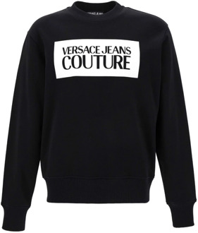 Versace Jeans Couture Stijlvolle Hoodie van Versace Jeans Couture Versace Jeans Couture , Black , Heren - Xl,L,M,S
