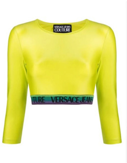 Versace Jeans Couture Stijlvolle longsleeve top voor vrouwen Versace Jeans Couture , Green , Dames - S,Xs,2Xs,3Xs