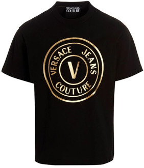 Versace Jeans Couture Stijlvolle T-shirt van Versace Jeans Couture Versace Jeans Couture , Black , Heren - 2Xl,Xl,L,M,S,Xs,3Xl