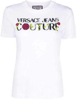 Versace Jeans Couture Stijlvolle T-shirt van Versace Jeans Couture Versace Jeans Couture , White , Dames - S