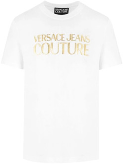 Versace Jeans Couture Stijlvolle T-shirts voor mannen en vrouwen Versace Jeans Couture , White , Heren - Xl,L,M,S
