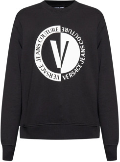 Versace Jeans Couture Sweatshirt met logo Versace Jeans Couture , Black , Heren - 2Xl,Xl,S