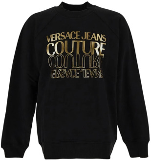 Versace Jeans Couture Sweatshirts Versace Jeans Couture , Black , Heren - Xl,L,M,S