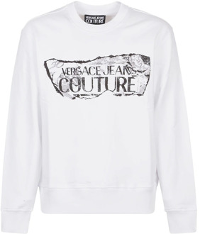 Versace Jeans Couture Sweatshirts Versace Jeans Couture , White , Heren - Xl,L,M,S