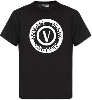 Versace Jeans Couture T-shirt met logo Versace Jeans Couture , Black , Heren - 2Xl,Xl,L,S