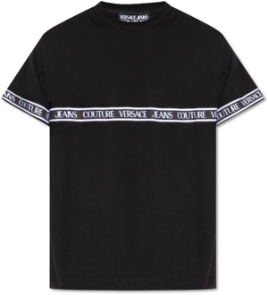 Versace Jeans Couture T-shirt met logo Versace Jeans Couture , Black , Heren - Xl,S