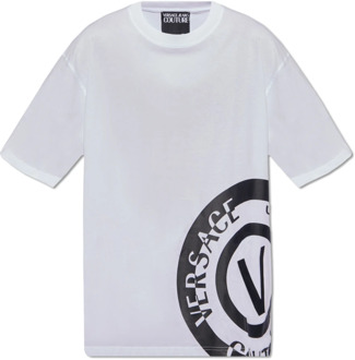 Versace Jeans Couture T-shirt met logo Versace Jeans Couture , White , Heren - 2Xl,L,M