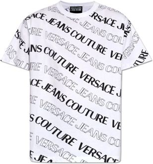 Versace Jeans Couture T-shirt met logo Versace Jeans Couture , White , Heren - 2Xl,Xl,L,M,S