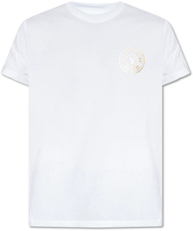 Versace Jeans Couture T-shirt met logo Versace Jeans Couture , White , Heren - 2Xl,Xl,L,M,S
