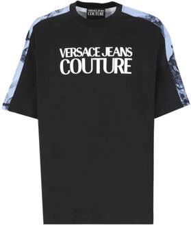 Versace Jeans Couture T-Shirts Versace Jeans Couture , Black , Heren - 2Xl,Xl,L,M,S