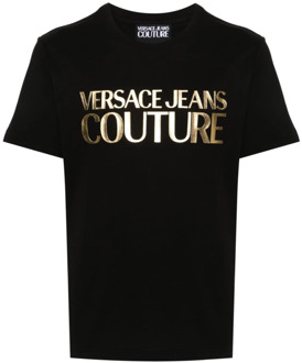 Versace Jeans Couture T-Shirts Versace Jeans Couture , Black , Heren - 2Xl,Xl,L,M