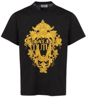Versace Jeans Couture T-Shirts Versace Jeans Couture , Black , Heren - XL