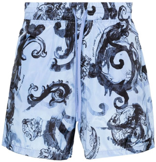 Versace Jeans Couture Watercolour Couture Shorts Versace Jeans Couture , Blue , Heren - L,M