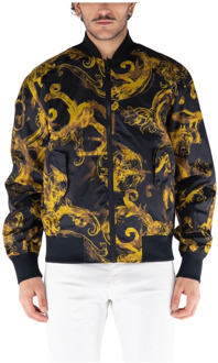 Versace Jeans Couture Waterverf Double-Face Bomberjack Versace Jeans Couture , Multicolor , Heren - Xl,L,M,S