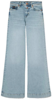 Versace Jeans Couture Wijde Pijp Denim Jeans - Blauw, 24 Versace Jeans Couture , Blue , Dames - W28