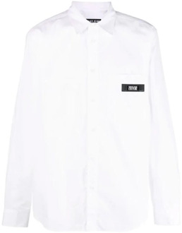 Versace Jeans Couture Wit Basic Logo Overhemd Versace Jeans Couture , White , Heren - Xl,L,M,S