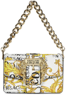 Versace Jeans Couture Witte Barokprint Handtas voor Dames Versace Jeans Couture , Multicolor , Dames - ONE Size
