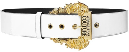 Versace Jeans Couture Witte Couture Riem voor Vrouwen Versace Jeans Couture , White , Dames - 70 Cm,75 Cm,80 Cm,85 CM