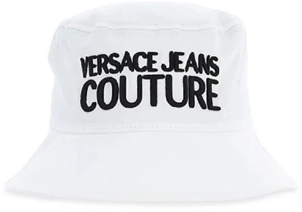 Versace Jeans Couture Witte Katoenen Herenhoed met Versace Jeans Couture Logo - L Versace Jeans Couture , White , Heren - M,S